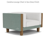Catalina Wicker Lounge Chair With Ottoman and Teak Table Outdoor Accent Chairs LOOMLAN By Lloyd Flanders
