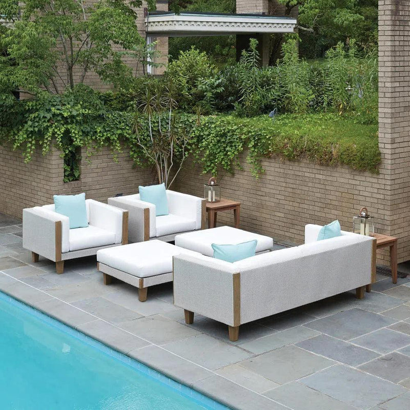 Catalina Wicker Lounge Set Sofa Chairs & Ottomans-Outdoor Lounge Sets-Lloyd Flanders-LOOMLAN