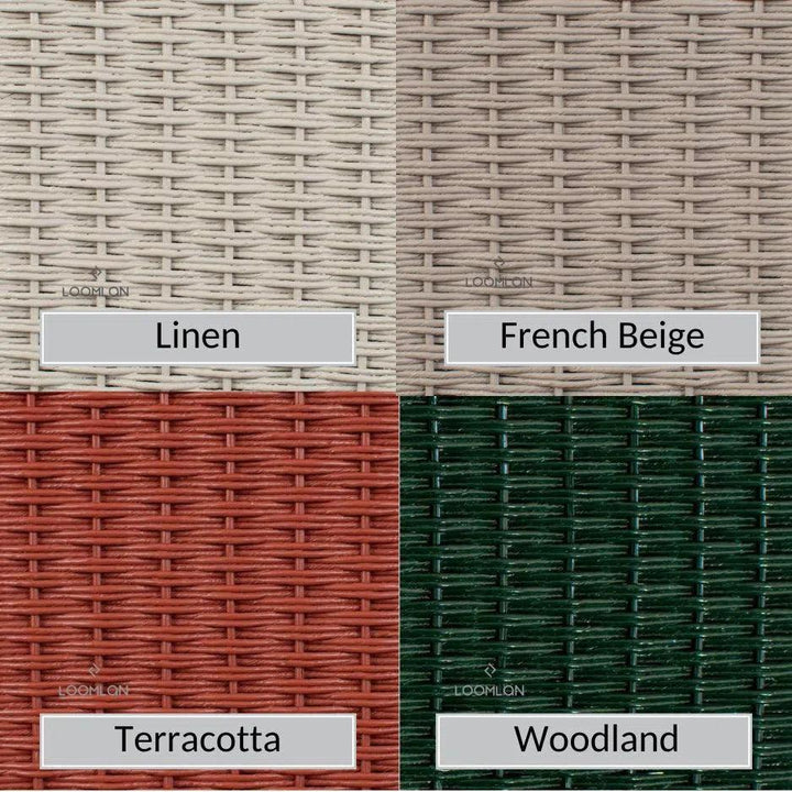 Catalina Wicker Modular Set Lounge Chair Ottoman Table-Outdoor Modulars-Lloyd Flanders-LOOMLAN