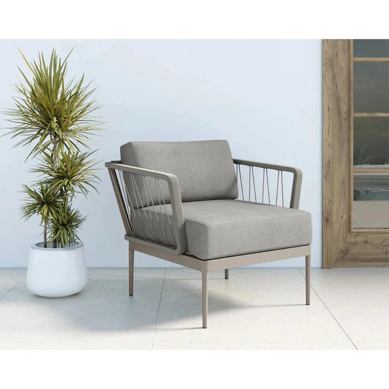 Catania Fabric Beautiful Armchair-Outdoor Lounge Chairs-SUNPAN-LOOMLAN