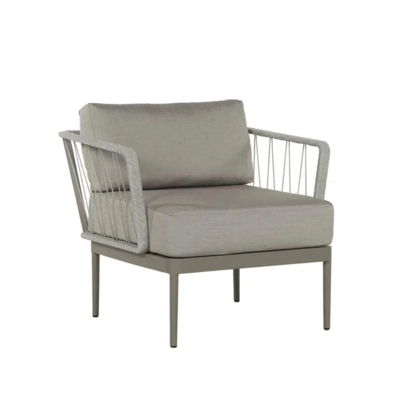 Catania Fabric Beautiful Armchair-Outdoor Lounge Chairs-SUNPAN-Palazzo Taupe-LOOMLAN