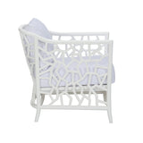 Catania Geometric Pattern White Lounge Chair-Accent Chairs-Wildwood-LOOMLAN