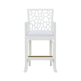 Catania Geometric Pattern White Stool-Club Chairs-Wildwood-LOOMLAN