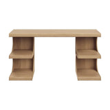 Catrine Mmesmerizing Shaped Wooden Desk-Home Office Desks-SUNPAN-LOOMLAN