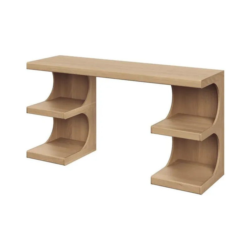 Catrine Mmesmerizing Shaped Wooden Desk-Home Office Desks-SUNPAN-LOOMLAN