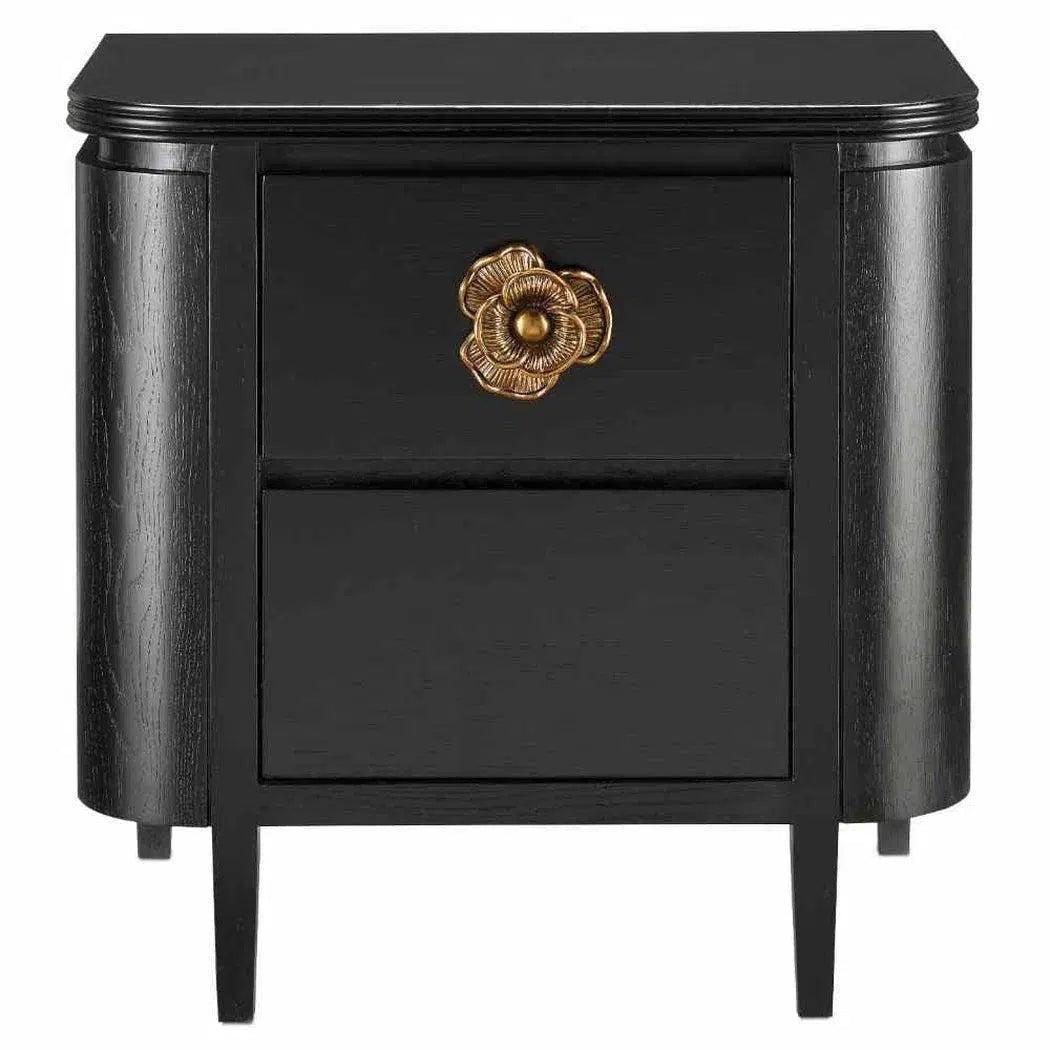 Caviar Black Antique Brass Briallen Accent Cabinet