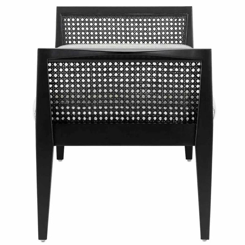 Caviar Black Teagan Ivory Bench