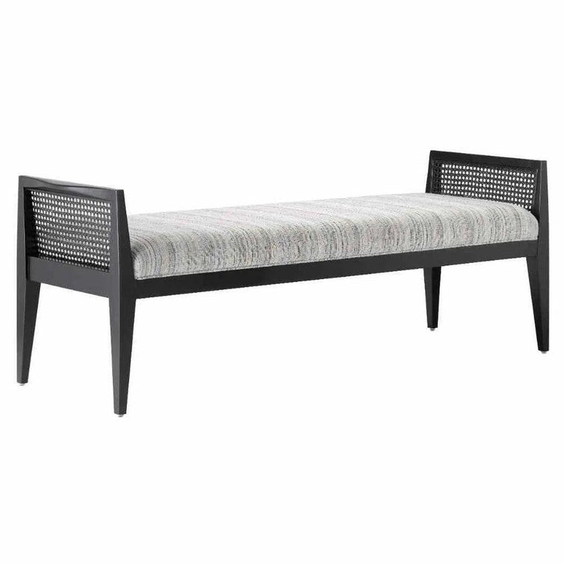 Caviar Black Teagan Ivory Bench