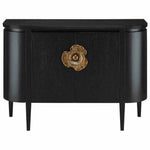 Caviar Cabinet Antique Brass Briallen Black Demi-Lune