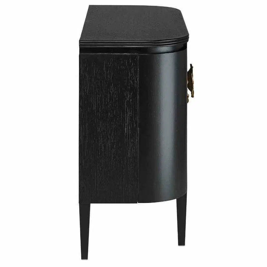 Caviar Cabinet Antique Brass Briallen Black Demi-Lune