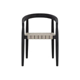 Cayman Dining Armchair Charcoal Teak Wood