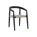 Cayman Dining Armchair Charcoal Teak Wood