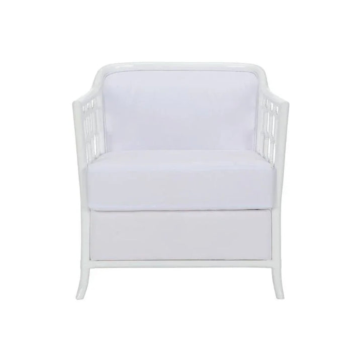 Cefalu Honeycomb Pattern White Lounge Chair - LOOMLAN - Wildwood - Accent Chairs