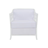 Cefalu Honeycomb Pattern White Lounge Chair-Accent Chairs-Wildwood-LOOMLAN