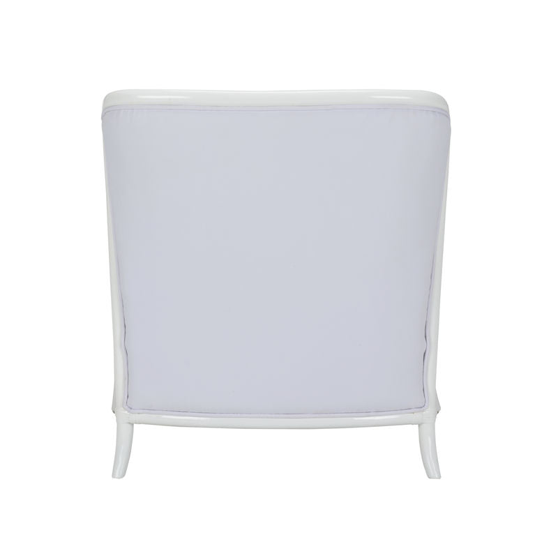 Cefalu Honeycomb Pattern White Lounge Chair-Accent Chairs-Wildwood-LOOMLAN