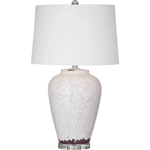 Celburne White Ceramic Table Lamp - LOOMLAN - Bassett Mirror - Table Lamps