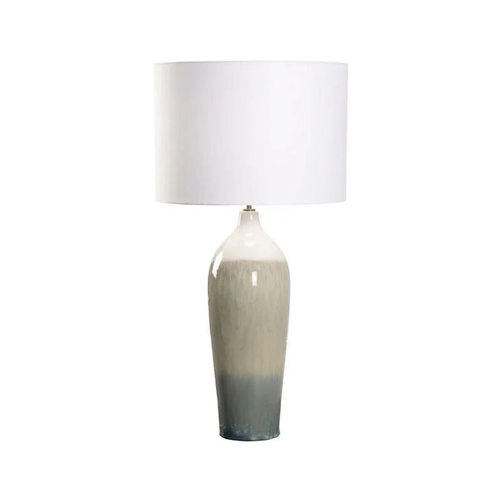 Celeste Crisp White Drum Shade Table Lamp - LOOMLAN - Wildwood - Table Lamps