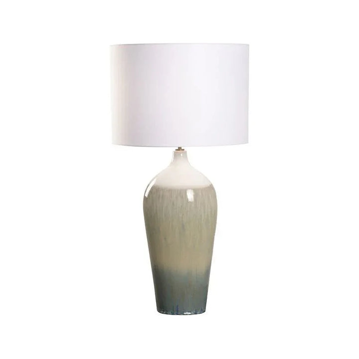 Celeste Crisp White Drum Shade Table Lamp - LOOMLAN - Wildwood - Table Lamps