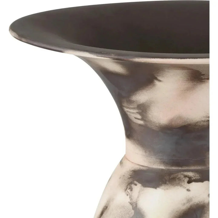 Celestial Porcelain Black Vase - LOOMLAN - Currey & Co - Vases & Jars