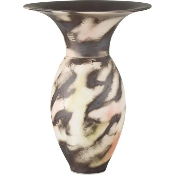 Celestial Porcelain Black Vase - LOOMLAN - Currey & Co - Vases & Jars