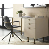 Celine Desk - Cream With Antique Brass-Home Office Desks-SUNPAN-LOOMLAN