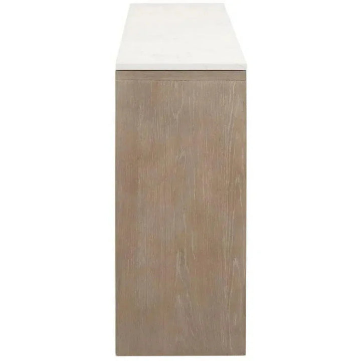 Cellar Console Table Gray Oak White Quartz - LOOMLAN - Essentials For Living - Console Tables