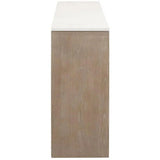 Cellar Console Table Gray Oak White Quartz