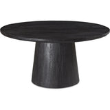 Cember Solid Wood Black Round Dining Table