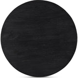 Cember Solid Wood Black Round Dining Table