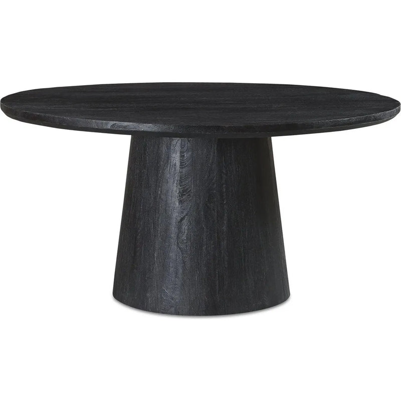 Cember Solid Wood Black Round Dining Table