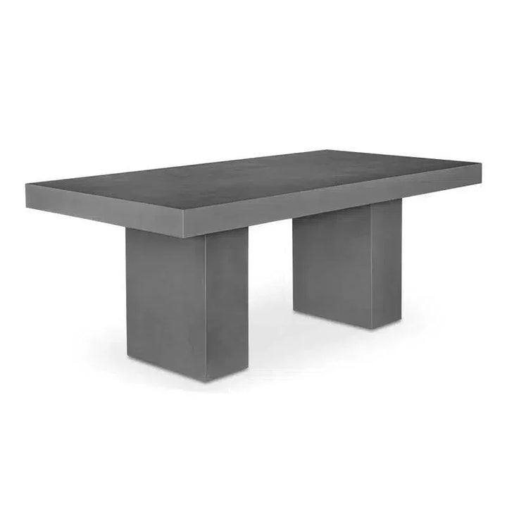 Cement Outdoor Dining Table Grey-Outdoor Dining Tables-Moe's Home-LOOMLAN