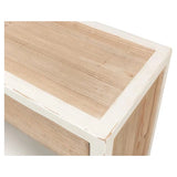 Center Drawer Console Table Storage Two Tone Wood