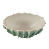 Ceramic Sunken Boat Oval Green Bowl