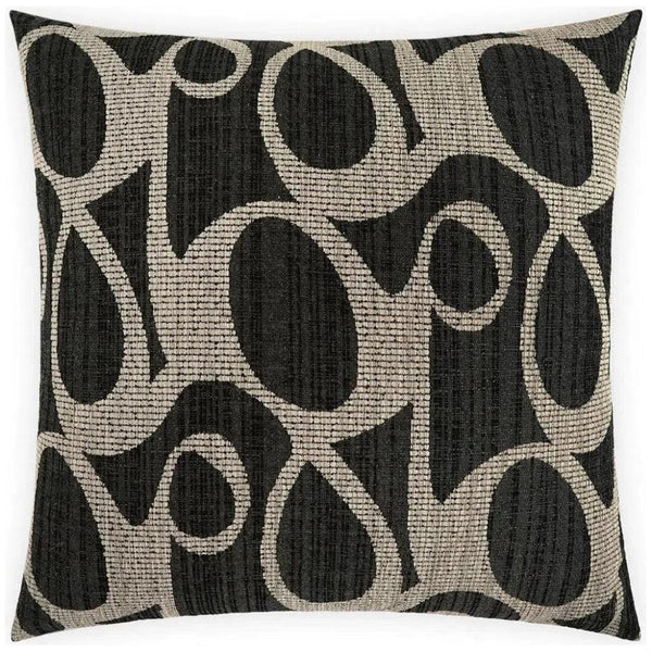 Chalamont Charcoal Black Throw Pillow Insert - LOOMLAN - D.V. Kap - Throw Pillows
