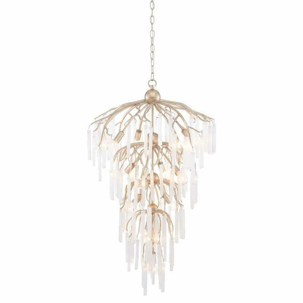 Champagne Natural Quatervois Chandelier Chandeliers LOOMLAN By Currey & Co