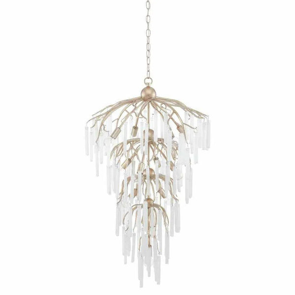 Champagne Natural Quatervois Chandelier Chandeliers LOOMLAN By Currey & Co