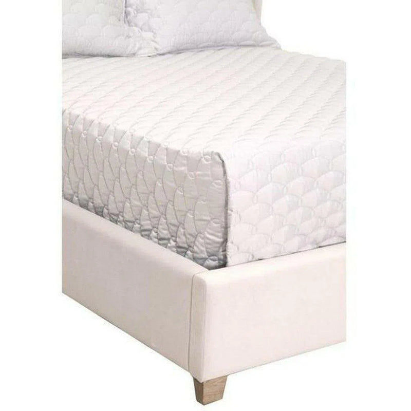 Chandler Wingback Cream Velvet Platform Standard King Bed Frame Beds LOOMLAN By Essentials For Living