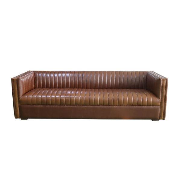 Channel Sofa - Camel Brown-Sofas-LH Imports-LOOMLAN