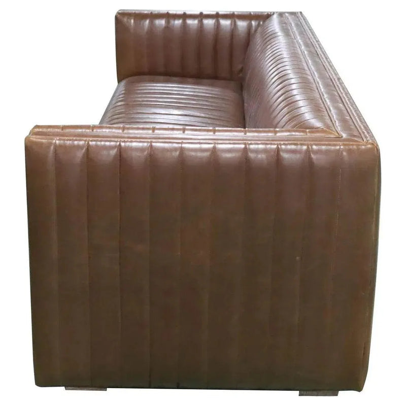 Channel Sofa - Camel Brown Sofas & Loveseats LOOMLAN By LH Imports