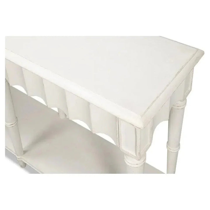 Chantal Console Table Drawers & Storage Antique White - LOOMLAN - Sarreid - Console Tables