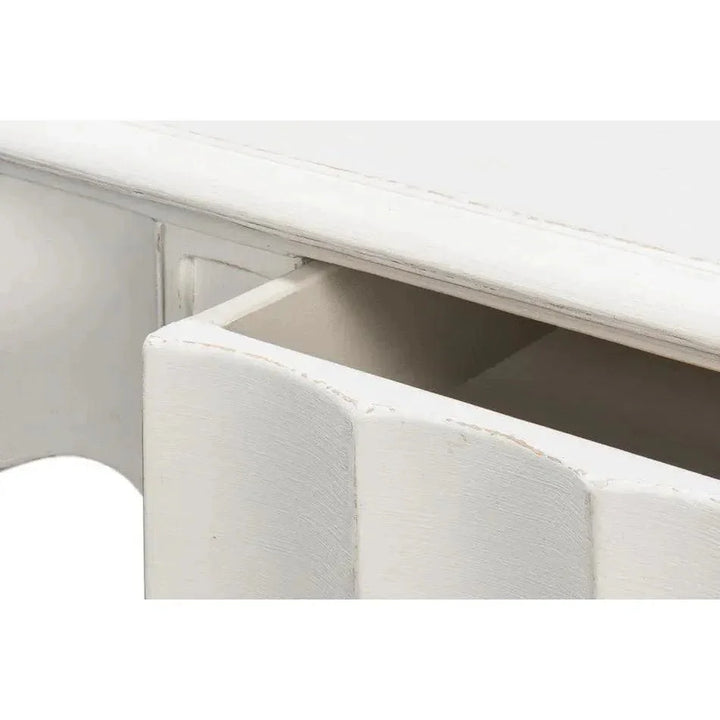 Chantal Console Table Drawers & Storage Antique White - LOOMLAN - Sarreid - Console Tables