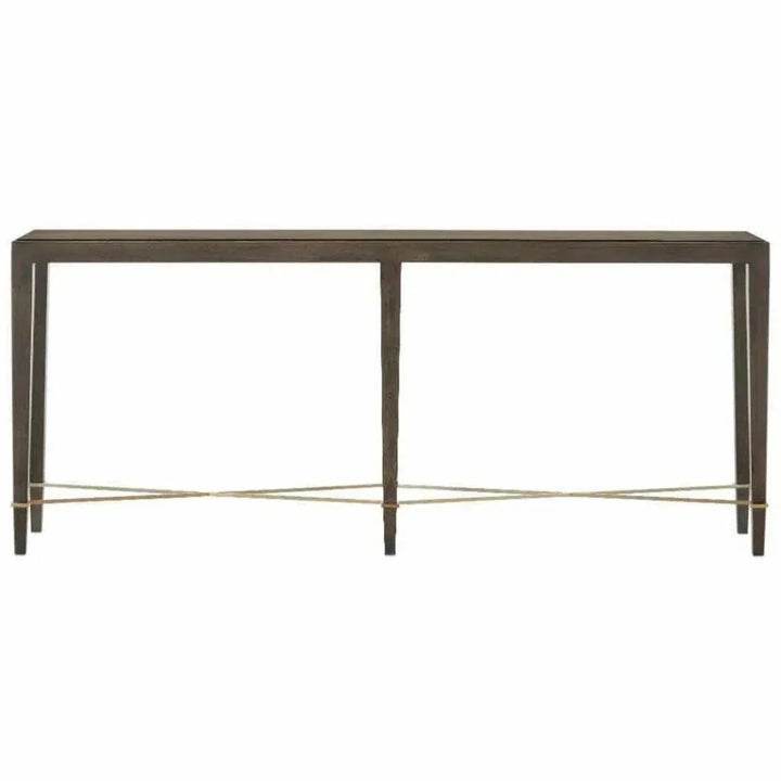Chanterelle Verona Brown Console Table - LOOMLAN - Currey & Co - Console Tables