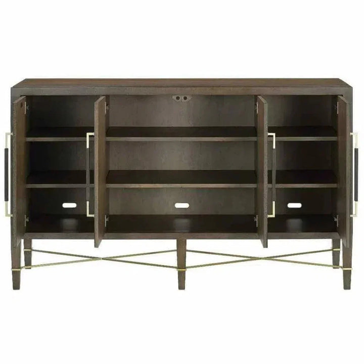 Chanterelle Verona Brown Sideboard - LOOMLAN - Currey & Co - Sideboards