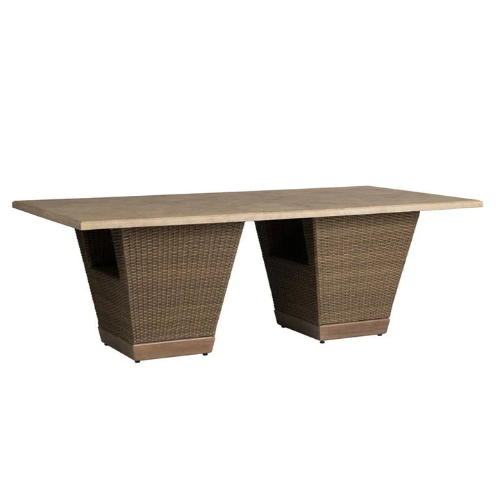 Charisma Aluminum Rectangular Outdoor Dining Table-Outdoor Dining Tables-Lloyd Flanders-LOOMLAN