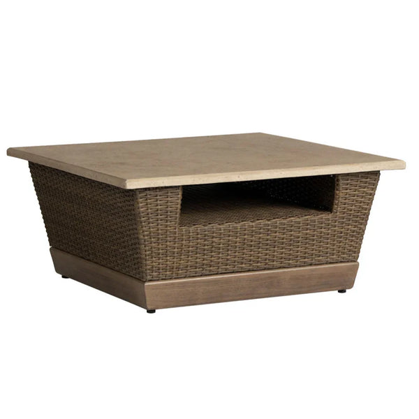 Charisma Aluminum Square Outdoor Cocktail Table-Outdoor Coffee Tables-Lloyd Flanders-LOOMLAN