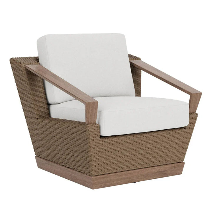 Charisma Aluminum Swivel Outdoor Lounge Chair-Outdoor Lounge Chairs-Lloyd Flanders-LOOMLAN