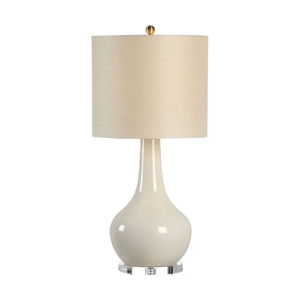 Charles Cream Ceramic Made Vase Table Lamp - LOOMLAN - Chelsea House - Table Lamps