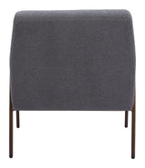 Charleston Accent Chair Gray-Club Chairs-Zuo Modern-LOOMLAN