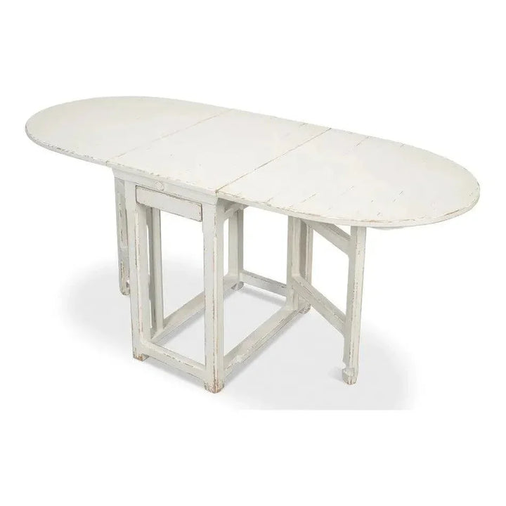 Charlie's Woodenhinge Dropleaf Table-Dining Tables-Sarreid-LOOMLAN