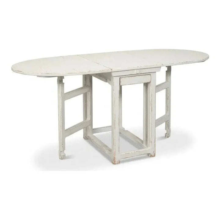 Charlie's Woodenhinge Dropleaf Table-Dining Tables-Sarreid-LOOMLAN